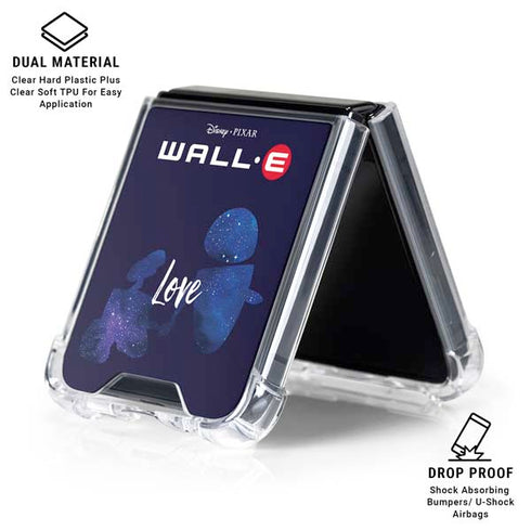Disney Wall-E Love Galaxy Z Flip6 Clear Case